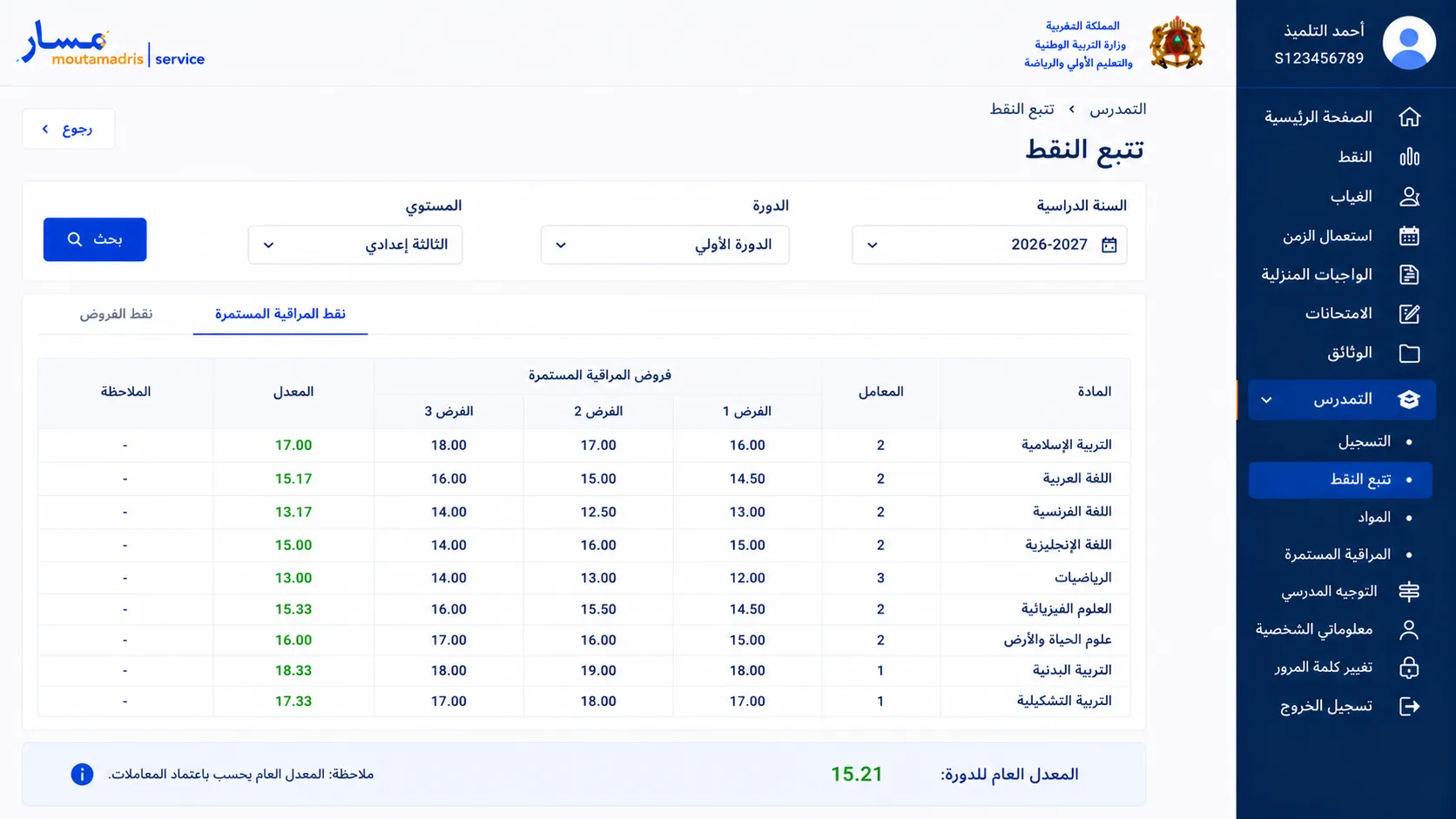 اقرا نقط كل مادة بوحدها وما تعتمدش غير على المعدل