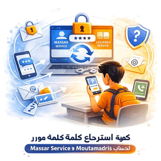 كيفية استرجاع كلمة مرور Massar Service وMoutamadris بعد نسيانها