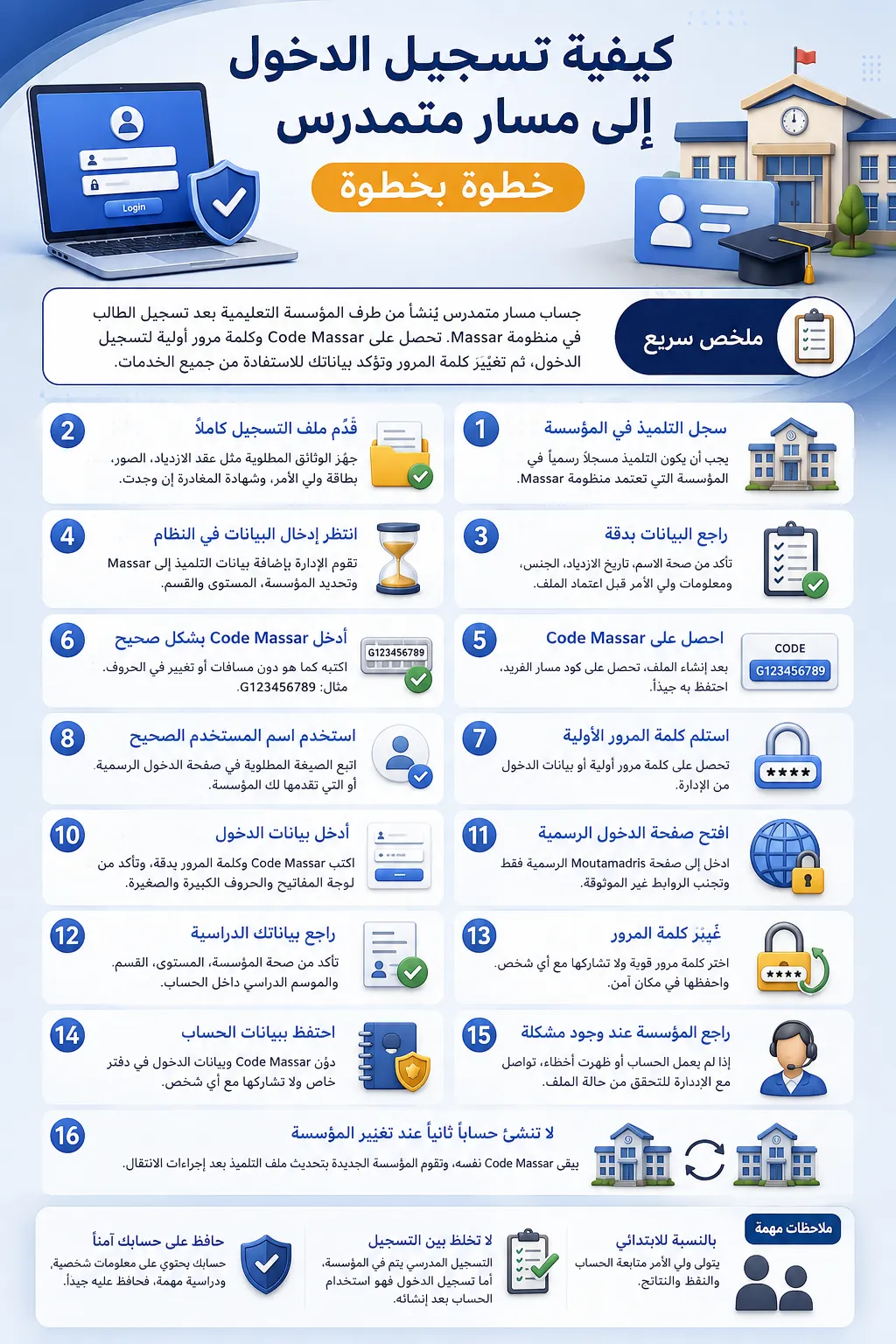 كيفية تسجيل الدخول إلى مسار متمدرس خطوة بخطوة
